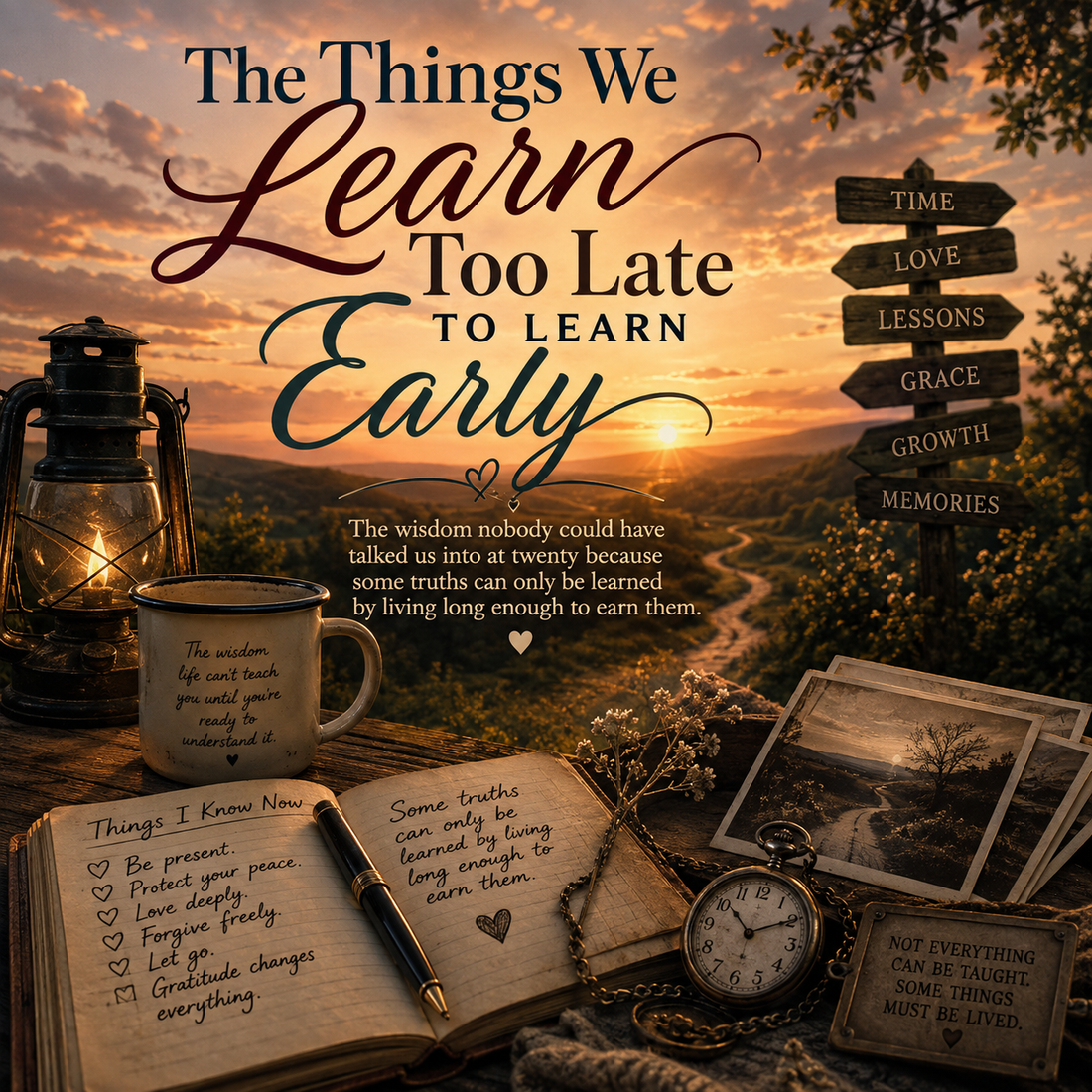 The Things We Learn Too Late to Learn Early