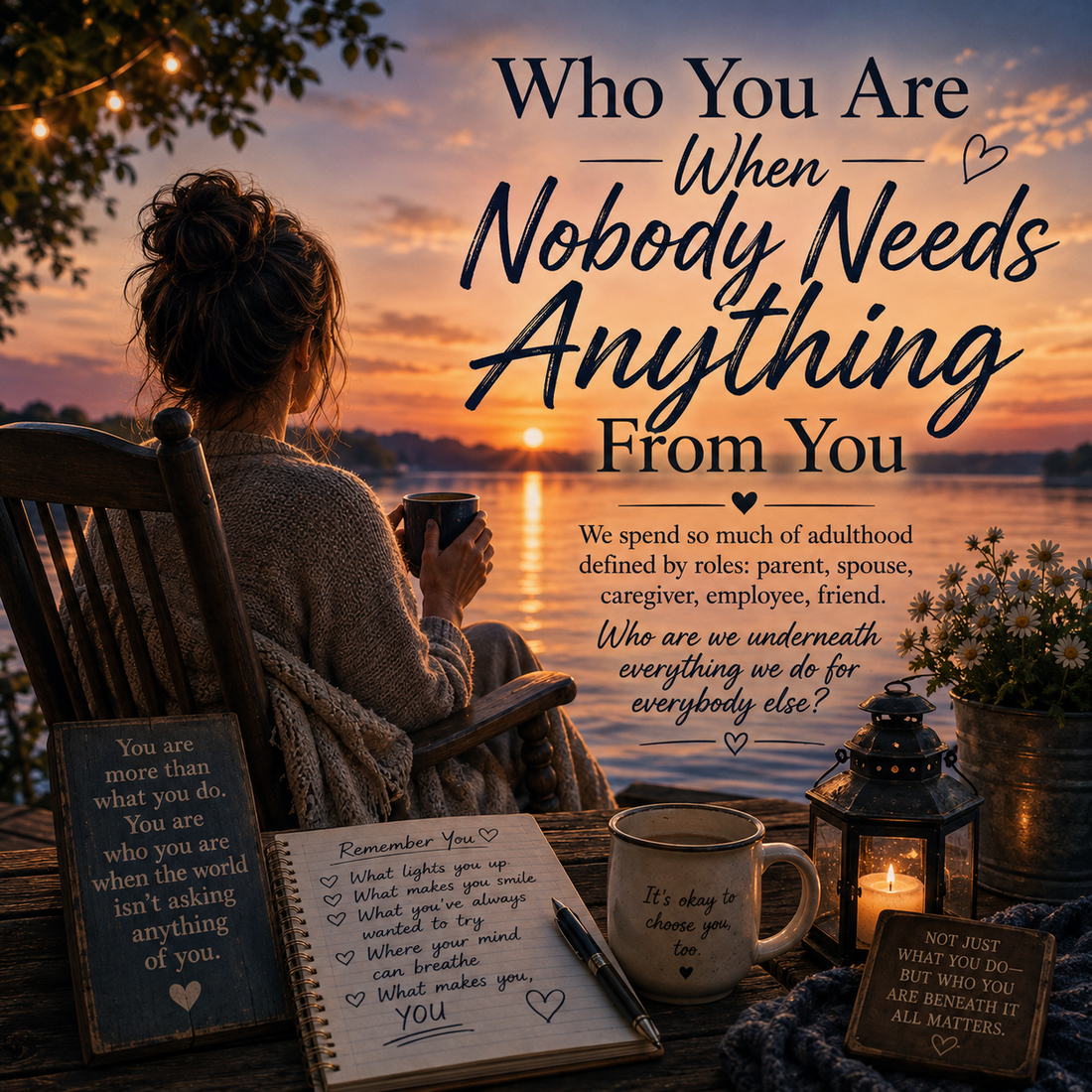 Who You Are When Nobody Needs Anything From You