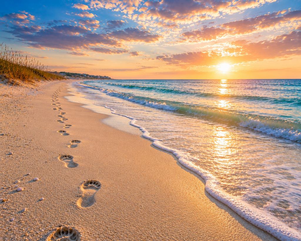Coastal Calm #07 – "Steps Along the Shore"