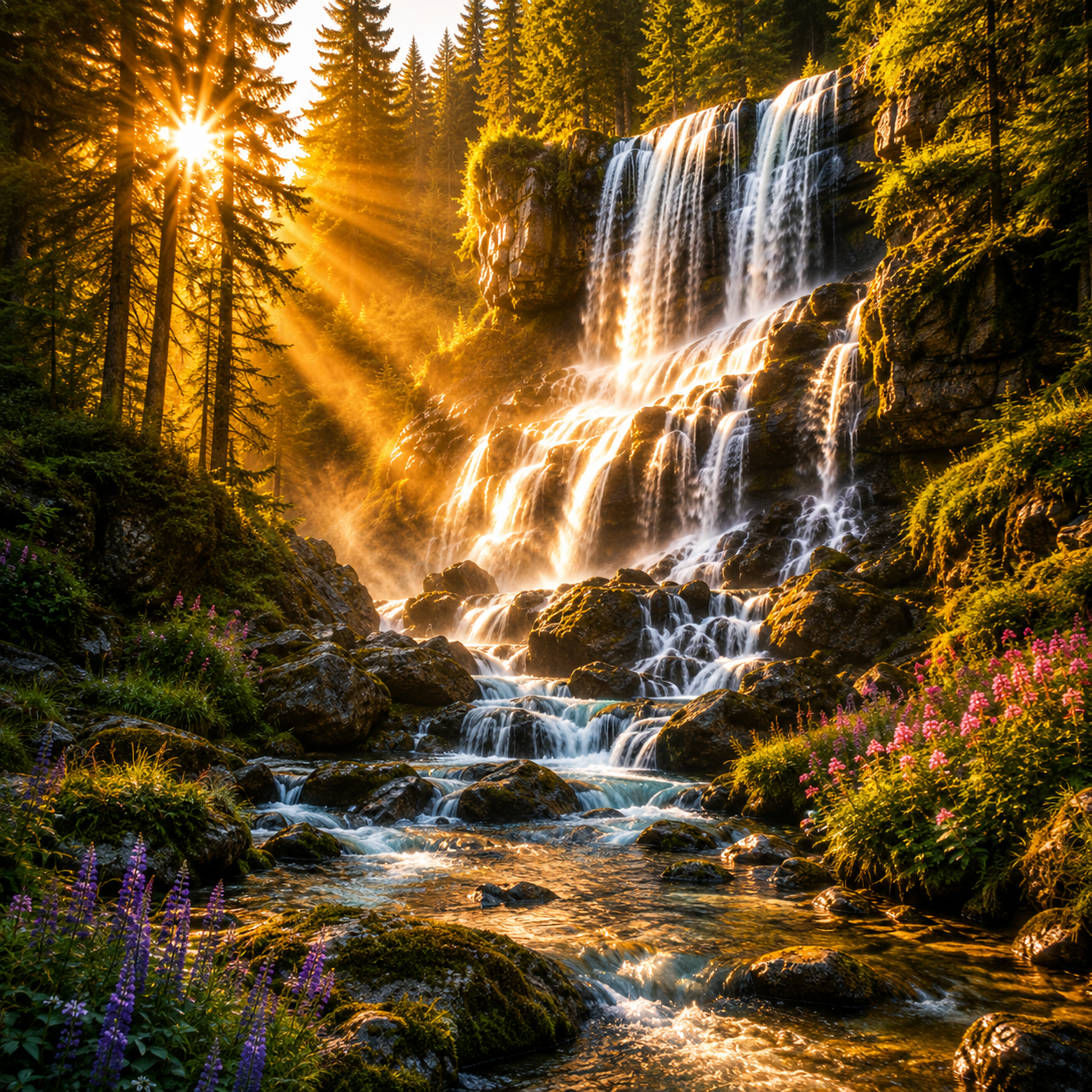 Falling Waters #08 – "Sunlight on the Falls"