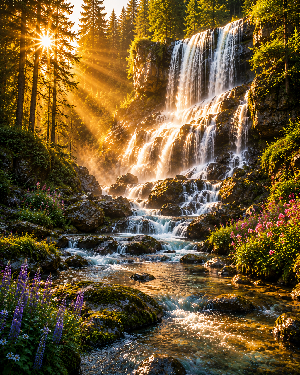 Falling Waters #08 – "Sunlight on the Falls"
