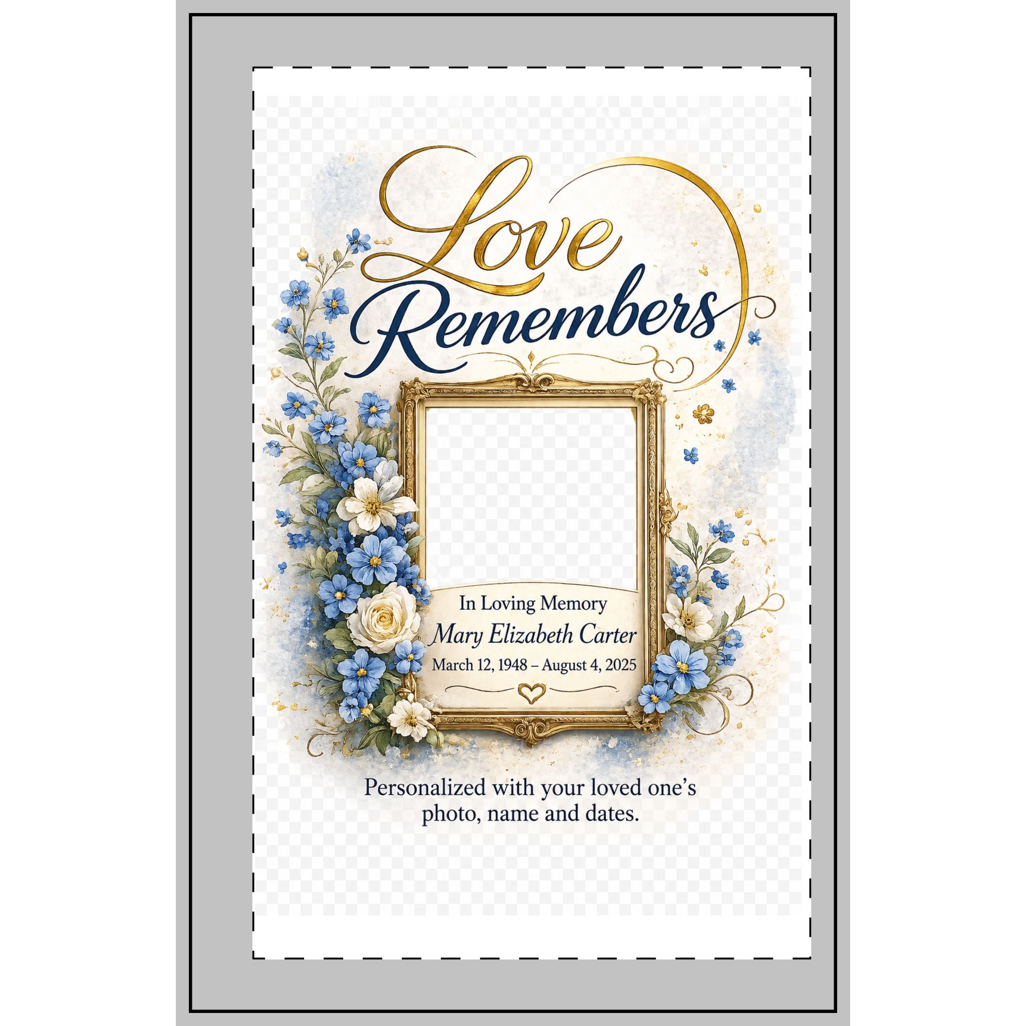 "Love Remembers" Personalized Memorial Spiral Notebook – Alzheimer's Awareness Edition