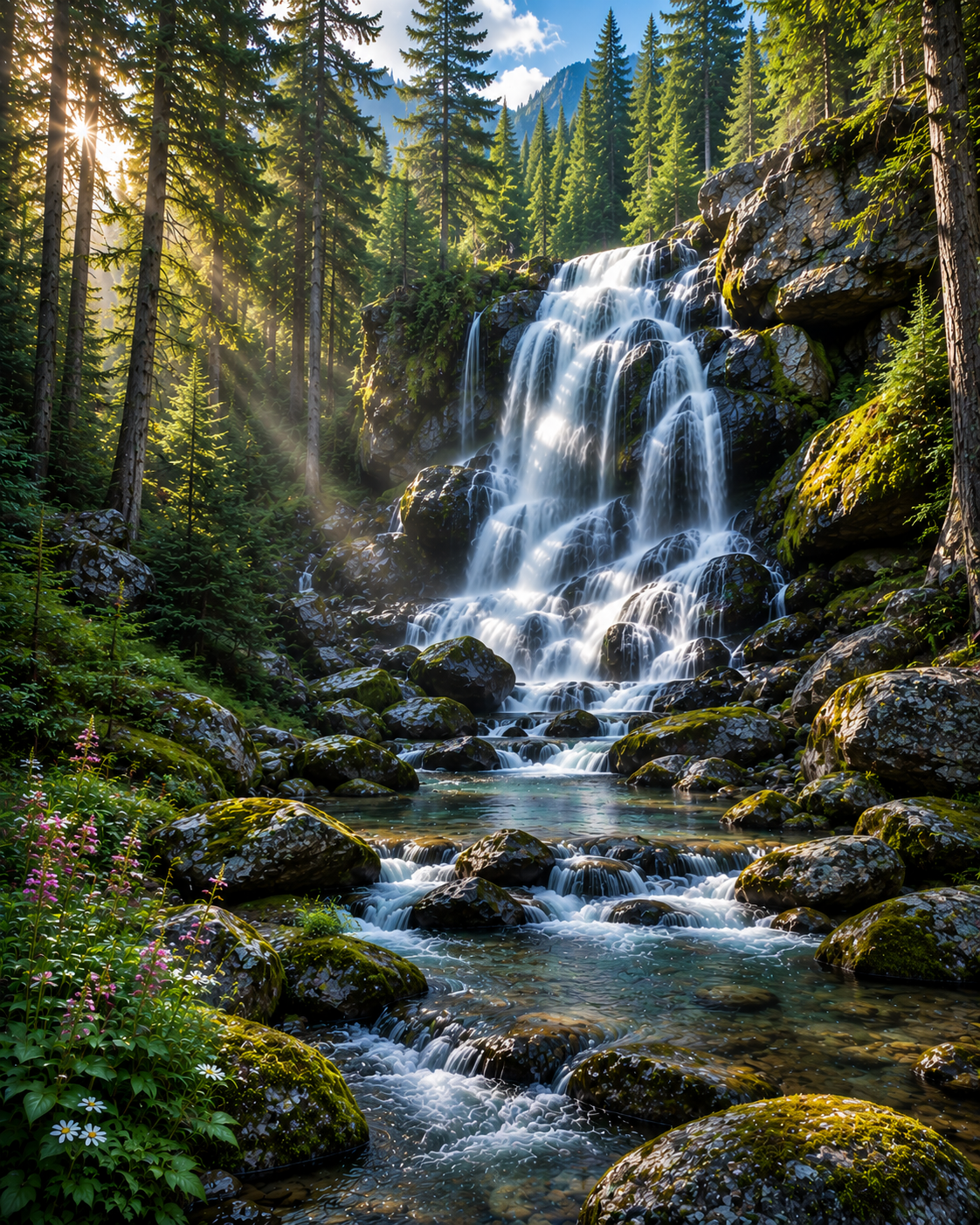 Falling Waters #11 – "Beneath the Ancient Pines"