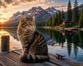 Pretty Kitty #11 - "Lakeside Reflection"