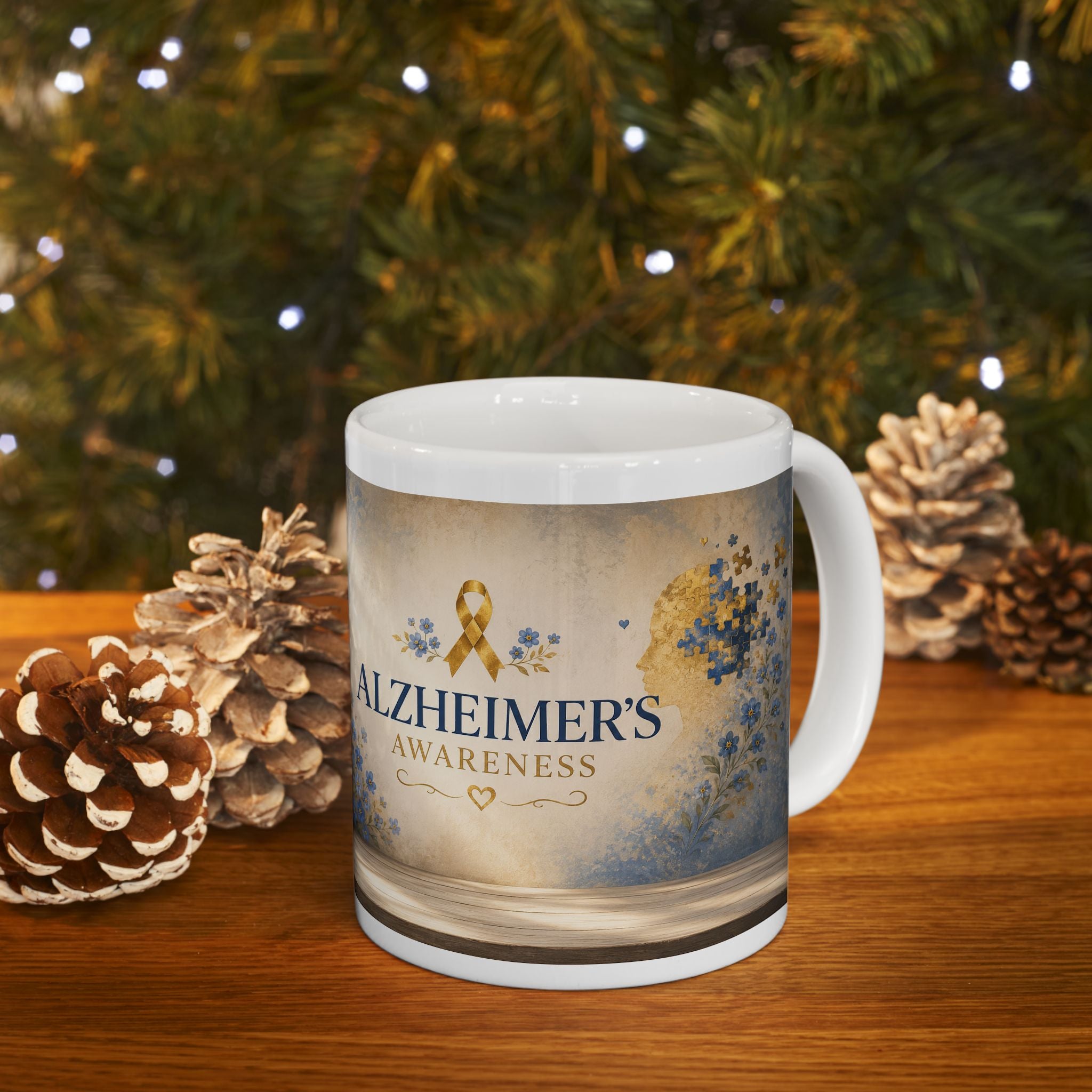 "Love Remembers" Alzheimer's Awareness Mug – Inspirational Memory & Caregiver Support Coffee Cup