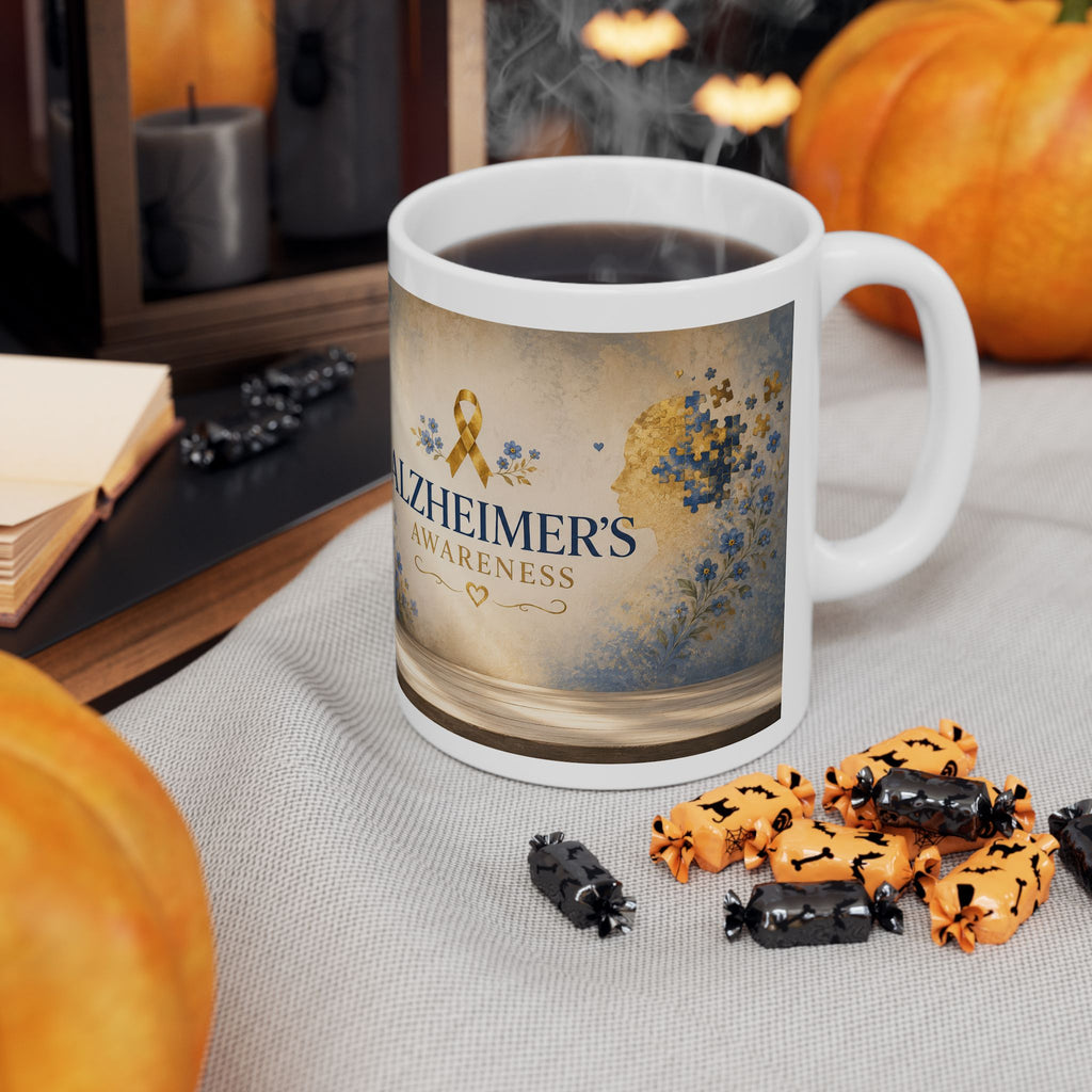 "Love Remembers" Alzheimer's Awareness Mug – Inspirational Memory & Caregiver Support Coffee Cup