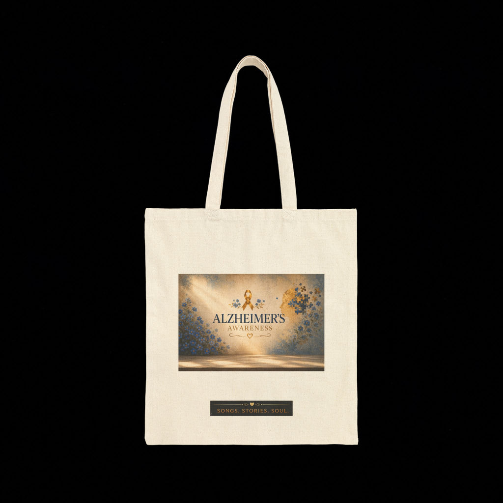 "Love Remembers" Alzheimer's Awareness Tote Bag – Inspirational Caregiver & Memory Support Tote
