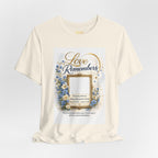 "Love Remembers" Personalized Memorial T-Shirt – Custom Photo Tribute Shirt