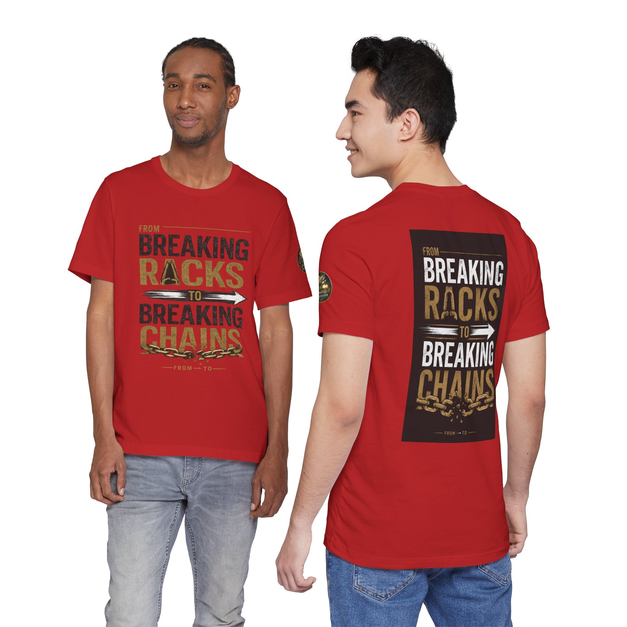 "From Breaking Racks to Breaking Chains" Inspirational Pastor Johnny Hunt T-Shirt ** May be personalized **