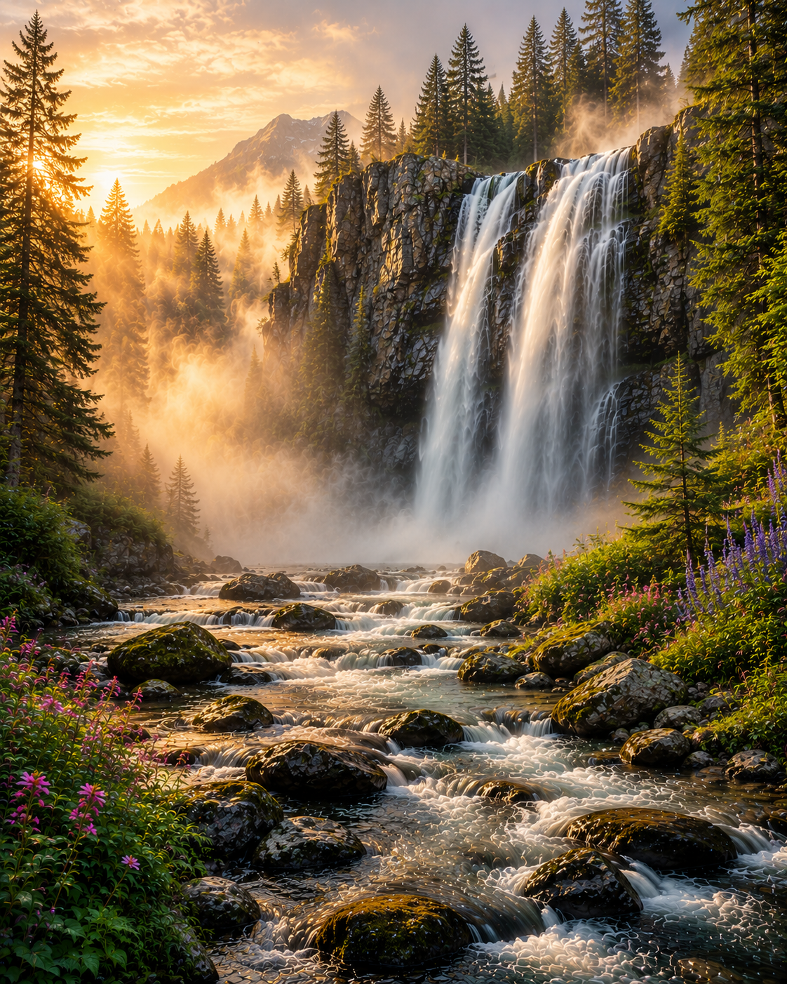 Falling Waters #17 – "The Misty Morning Falls"