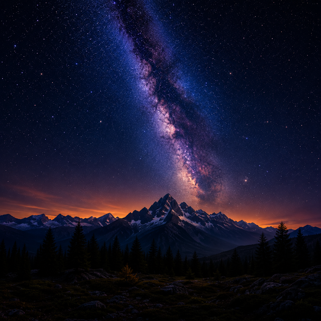 Celestial Dreams #18 – "Milky Way Over Silent Peaks"
