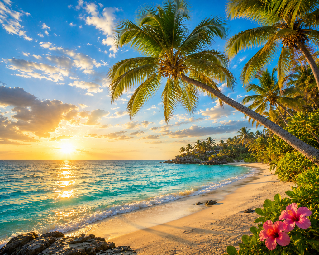 Coastal Calm #19 – "Palm Trees & Paradise"