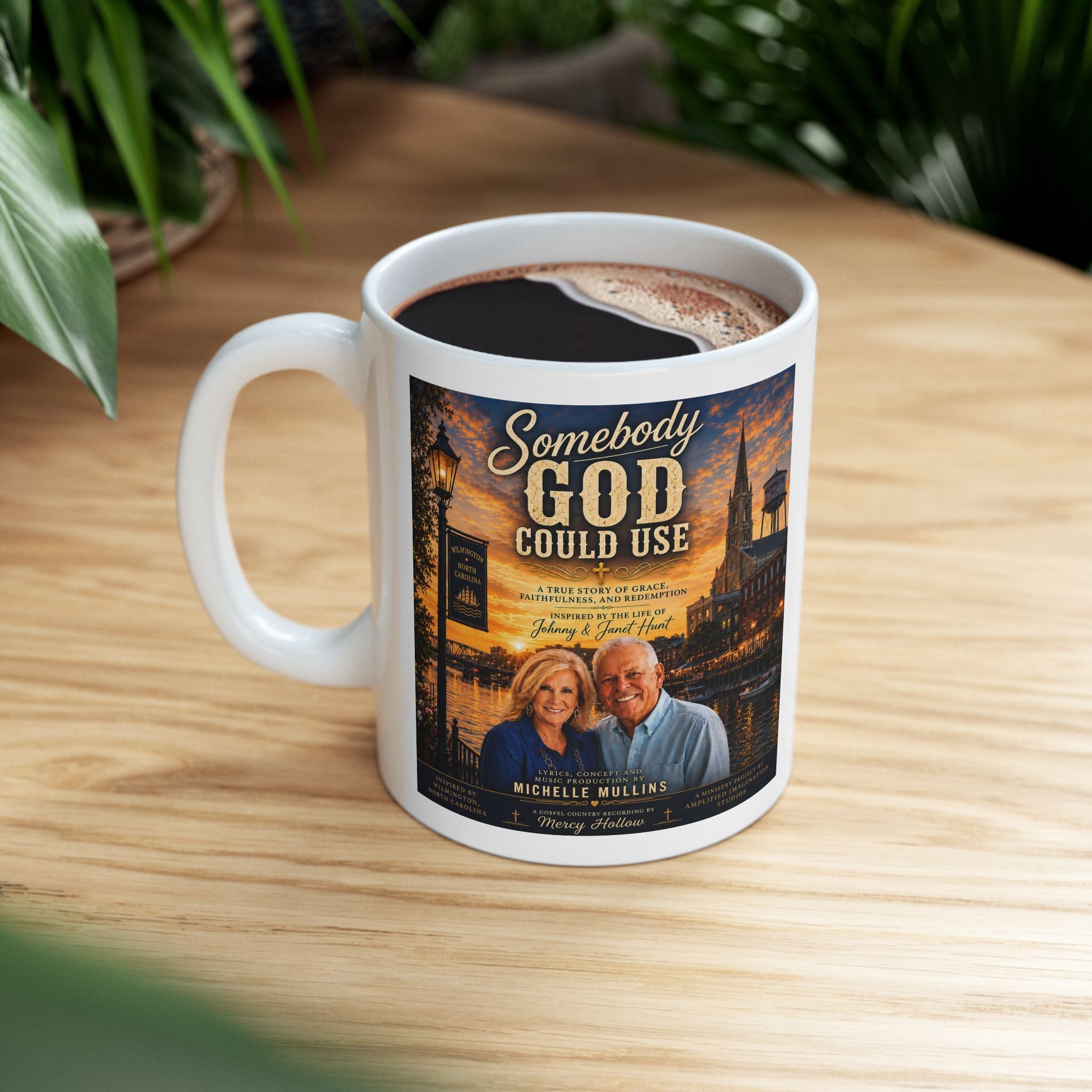 Somebody God Could Use Coffee Mug | Johnny & Janet Hunt Tribute | Mercy Hollow