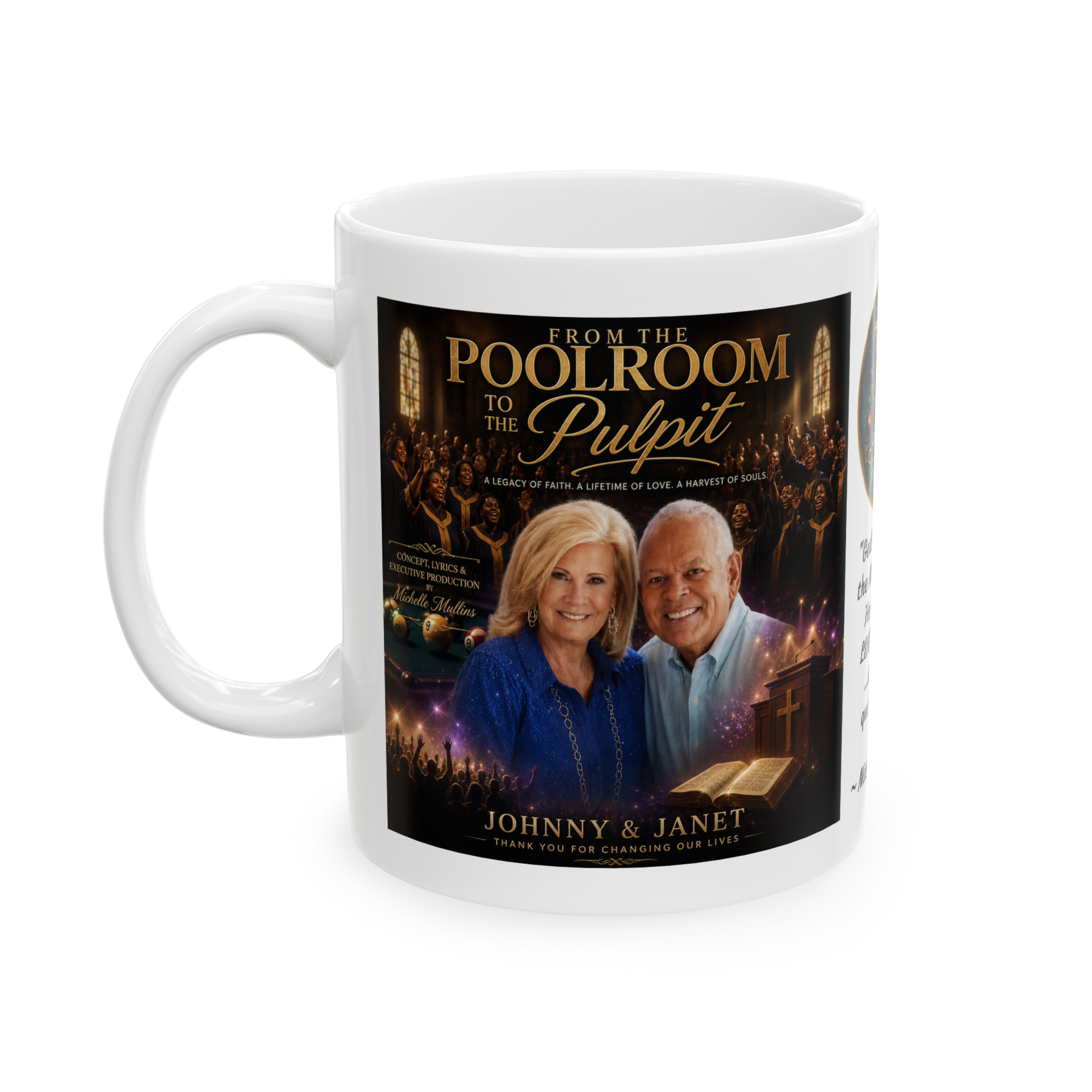 ☕ From the Pool Room to the Pulpit — Coffee Mug | Choir Tribute | Heavenly Voices Revival Mass Choir
