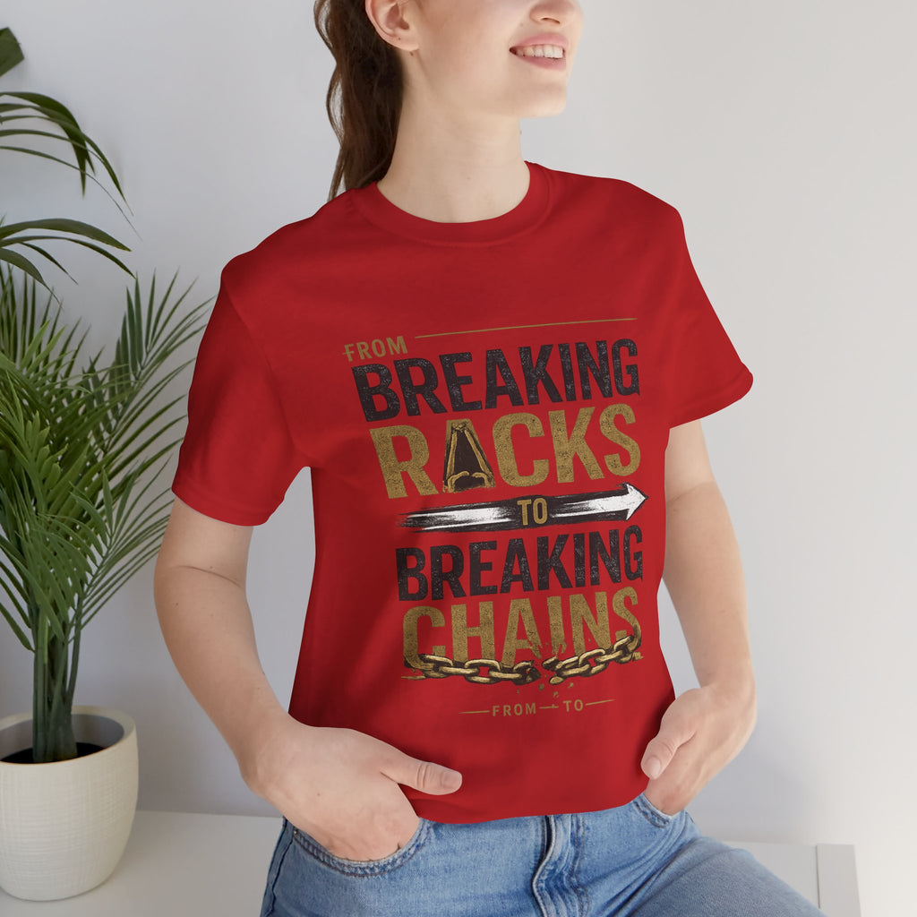 "From Breaking Racks to Breaking Chains" Inspirational Pastor Johnny Hunt T-Shirt ** May be personalized **