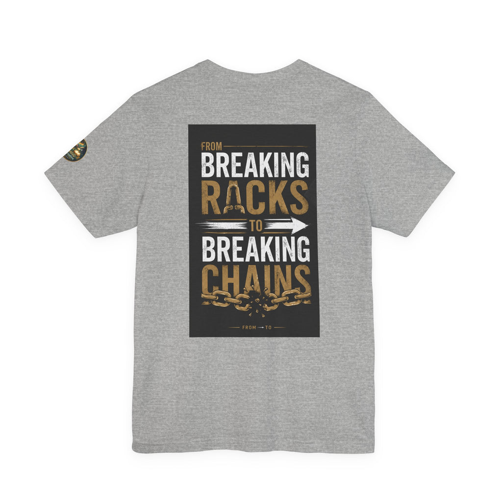 "From Breaking Racks to Breaking Chains" Inspirational Pastor Johnny Hunt T-Shirt ** May be personalized **