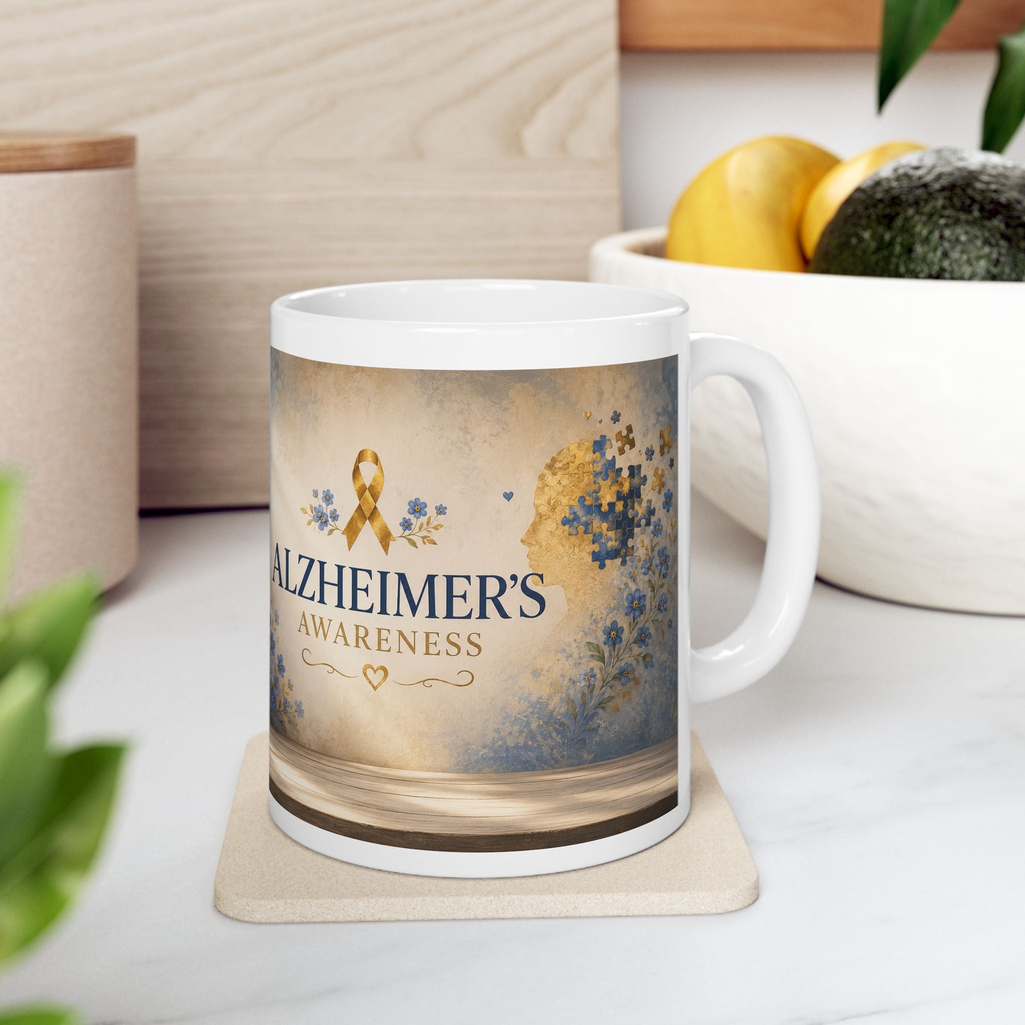 "Love Remembers" Alzheimer's Awareness Mug – Inspirational Memory & Caregiver Support Coffee Cup
