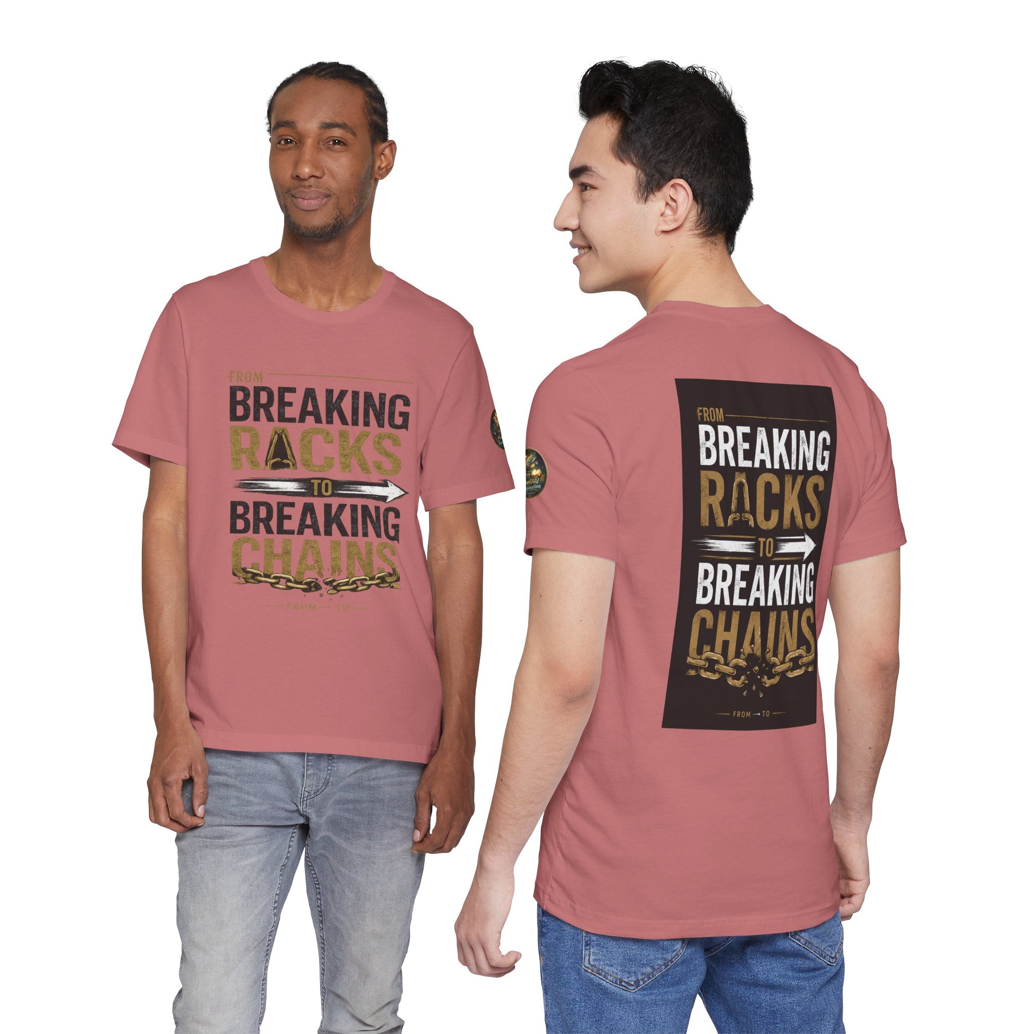 "From Breaking Racks to Breaking Chains" Inspirational Pastor Johnny Hunt T-Shirt ** May be personalized **