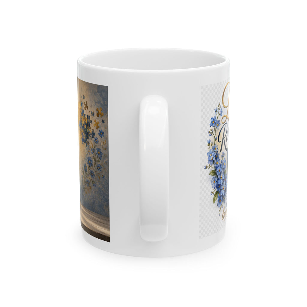 "Love Remembers" Alzheimer's Awareness Mug – Inspirational Memory & Caregiver Support Coffee Cup