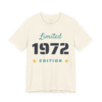Beige t-shirt with 'Limited 1972 Edition' text on a white background