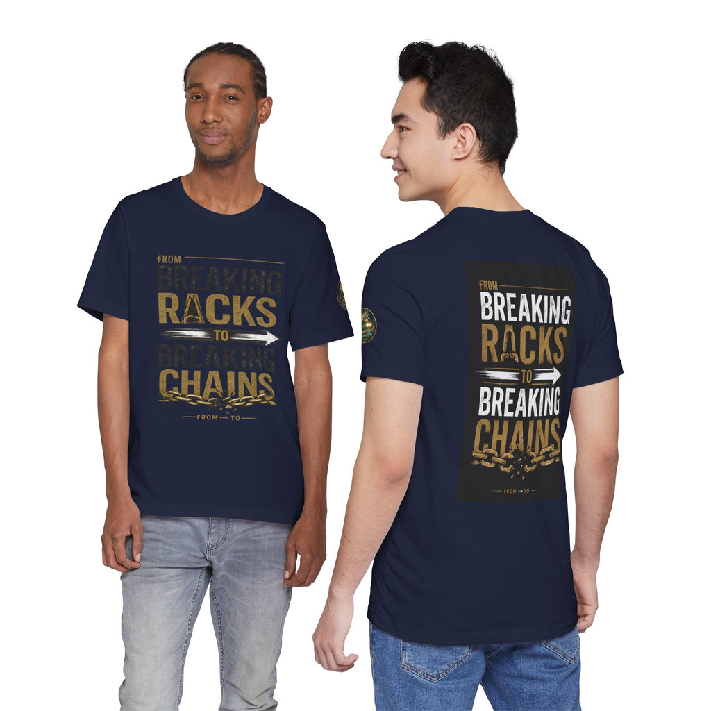 "From Breaking Racks to Breaking Chains" Inspirational Pastor Johnny Hunt T-Shirt ** May be personalized **