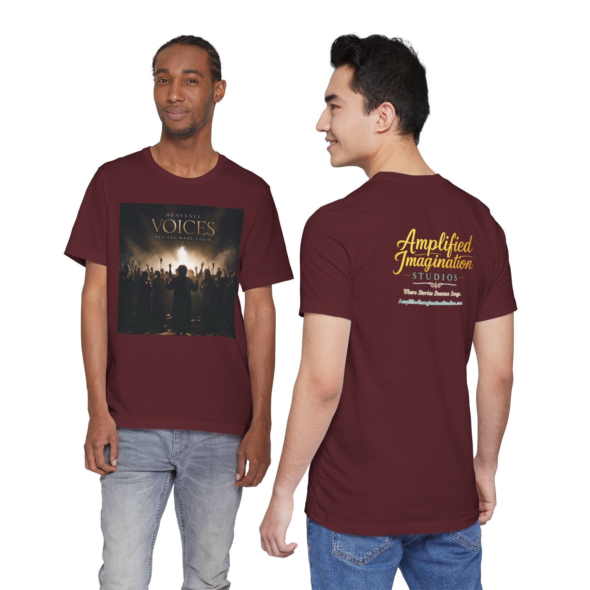 "Heavenly Voices Revival Mass Choir" Inspirational Choir T-Shirt – Amplified Imagination Studios