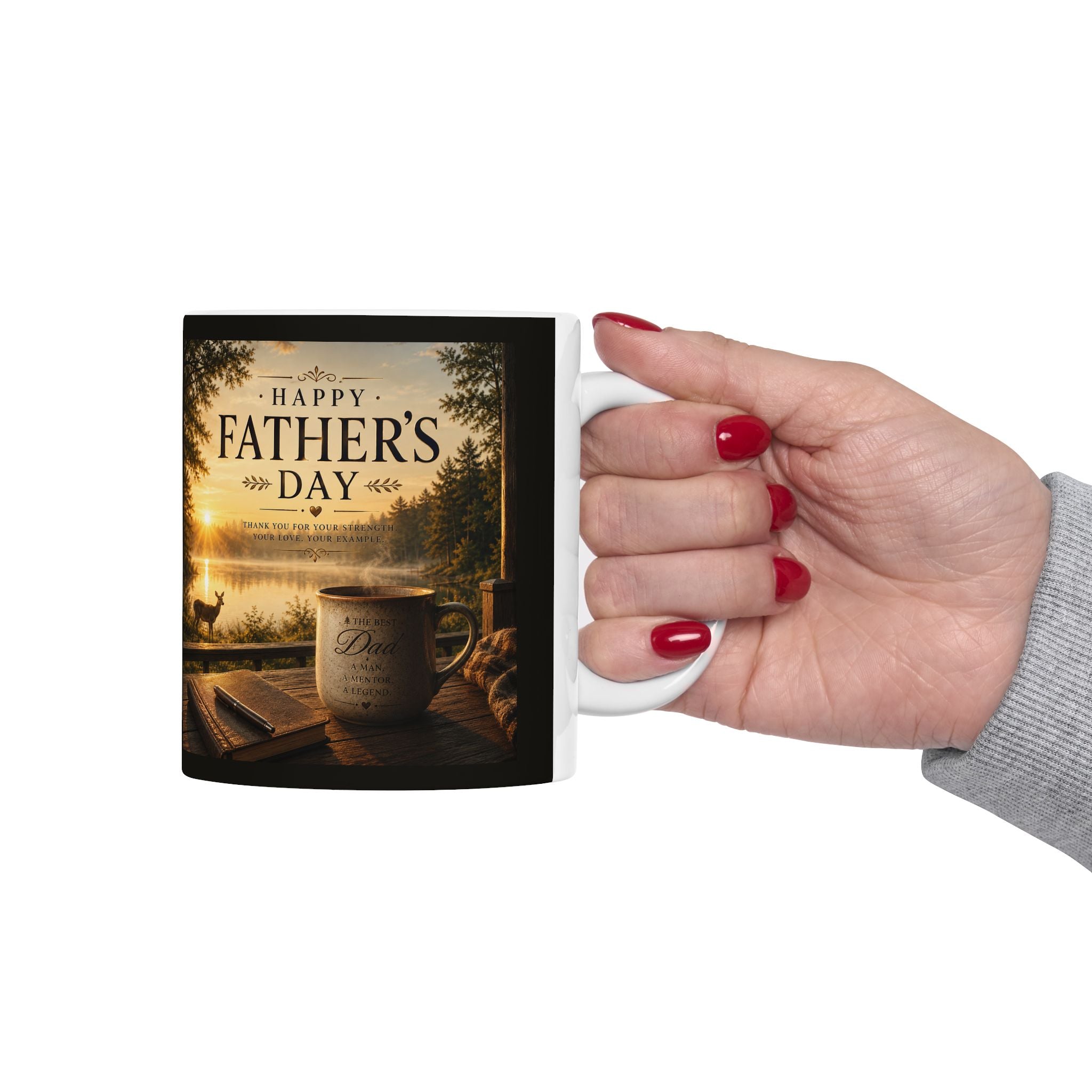 "Happy Father's Day" Coffee Mug – A Man, A Mentor, A Legend