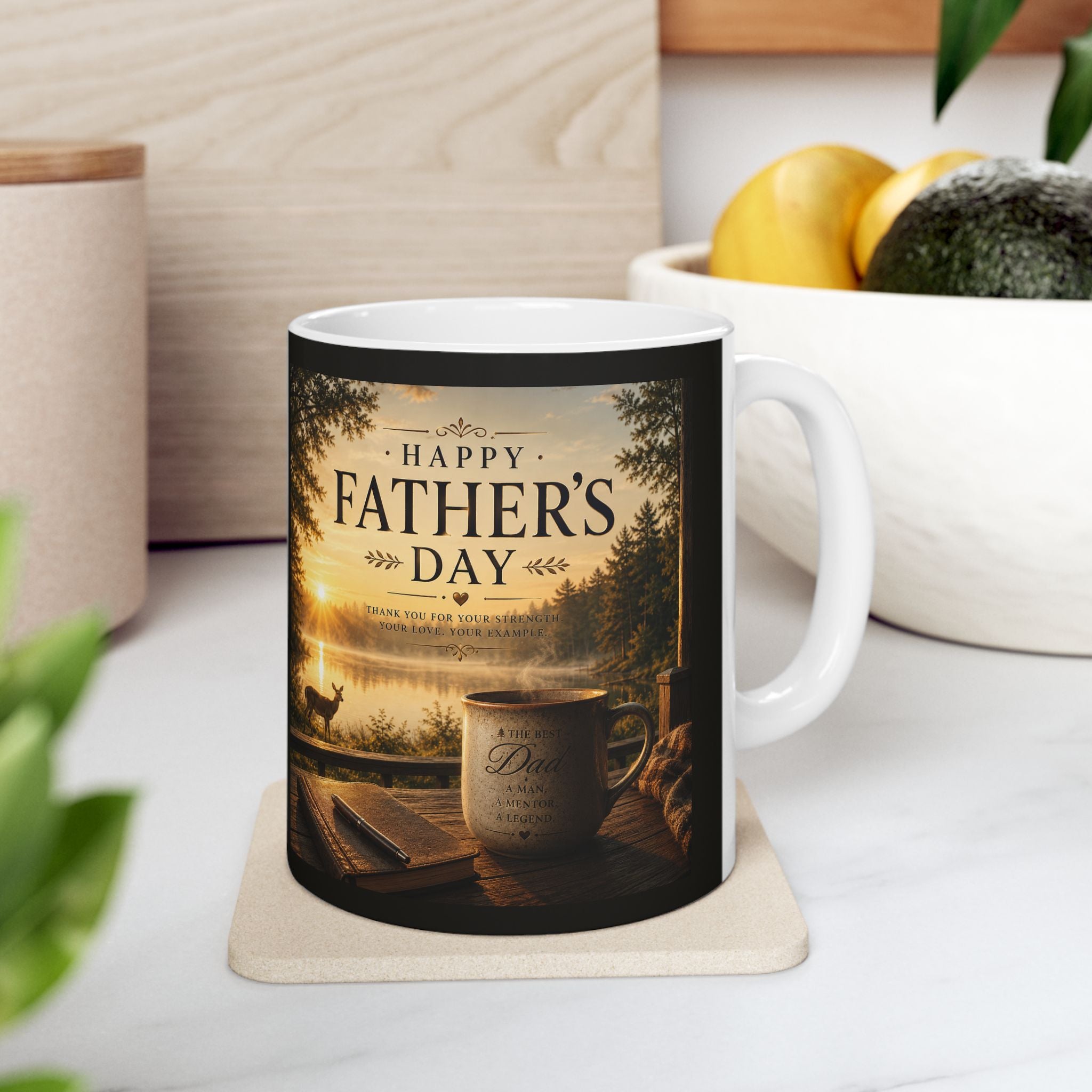 "Happy Father's Day" Coffee Mug – A Man, A Mentor, A Legend