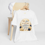 "We Love and Support Pastor Johnny & Janet Hunt for Life!" Unisex Support T-Shirt - TRANSPARENT AROUND THE EDGE