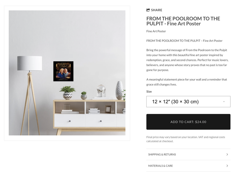 🎱 From the Poolroom to the Pulpit — Official Merchandise